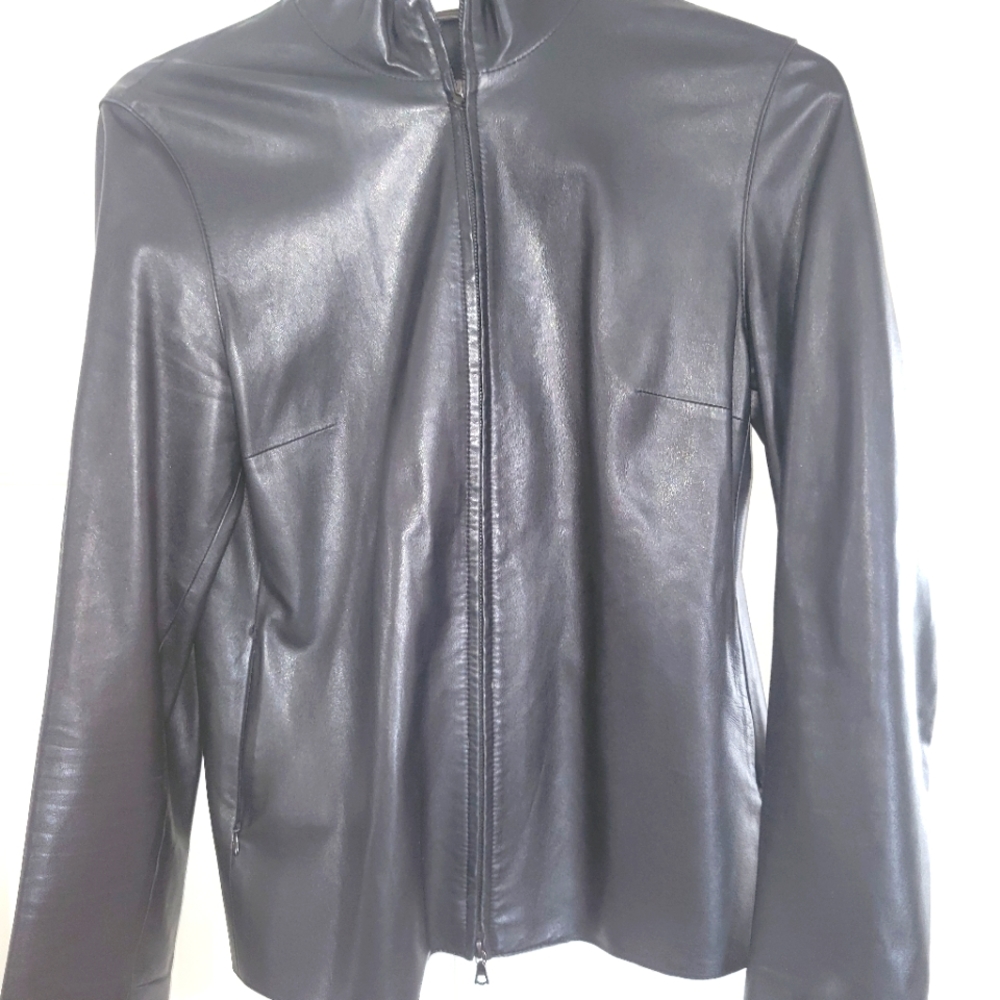 Tahari leather jacket